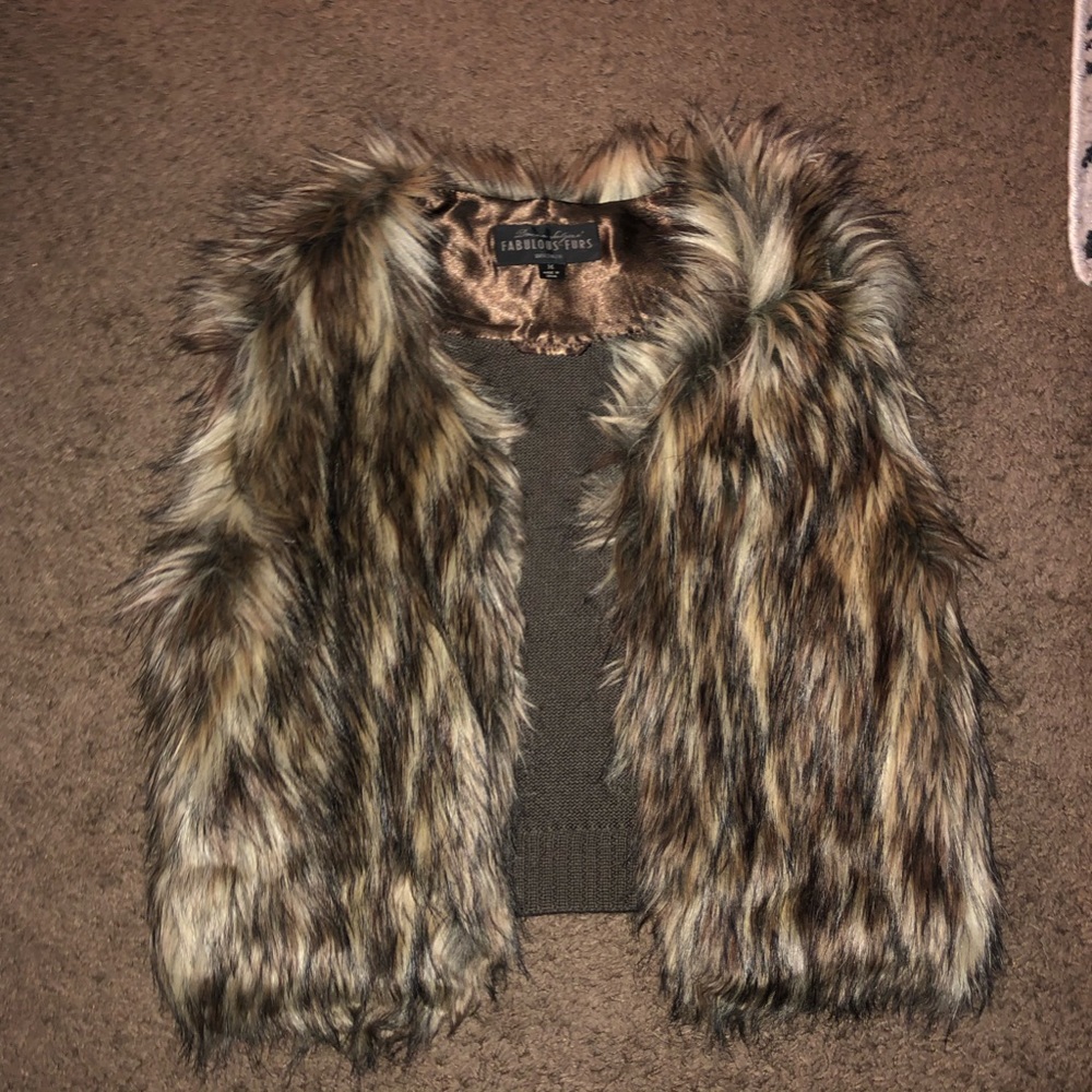 Faux fur vest